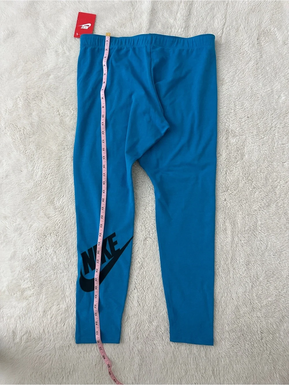 Nike Bright Blue Kids Leggings with Black Swoosh